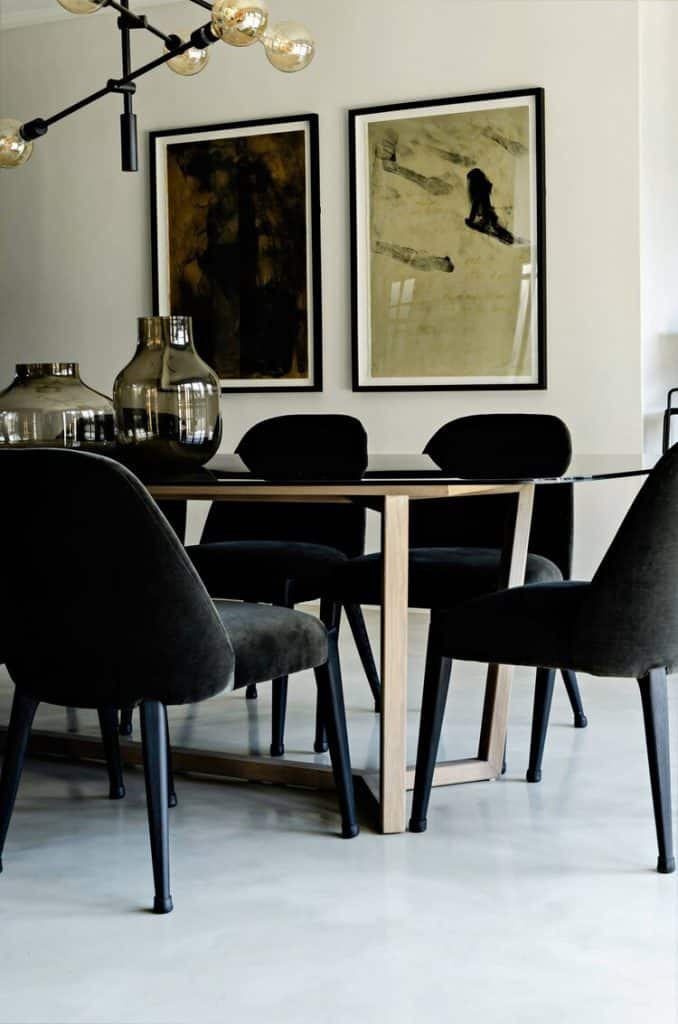 Dining Room at Nicole Barclay-Botha's home in Johannesburg - Photo - Dillon du Plessis
