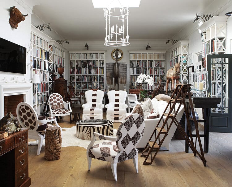 Library at Stephen Falcke’s home - Photograph Elsa Young