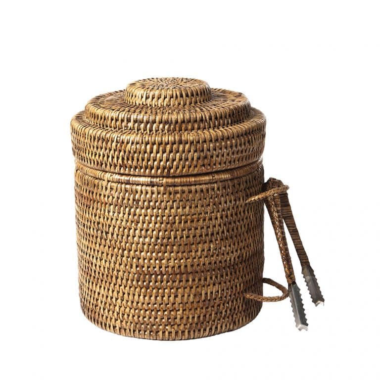 Rattan Ice Bucket The Private House Company Yvonne O'Brien