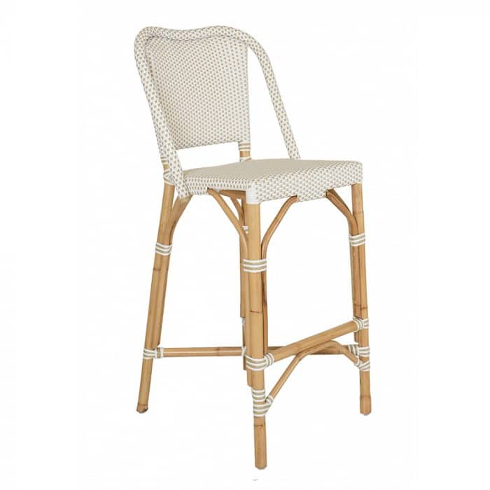 Clifton Tub BarStool Chevron Taupe/White The Private House Company Yvonne O'Brien